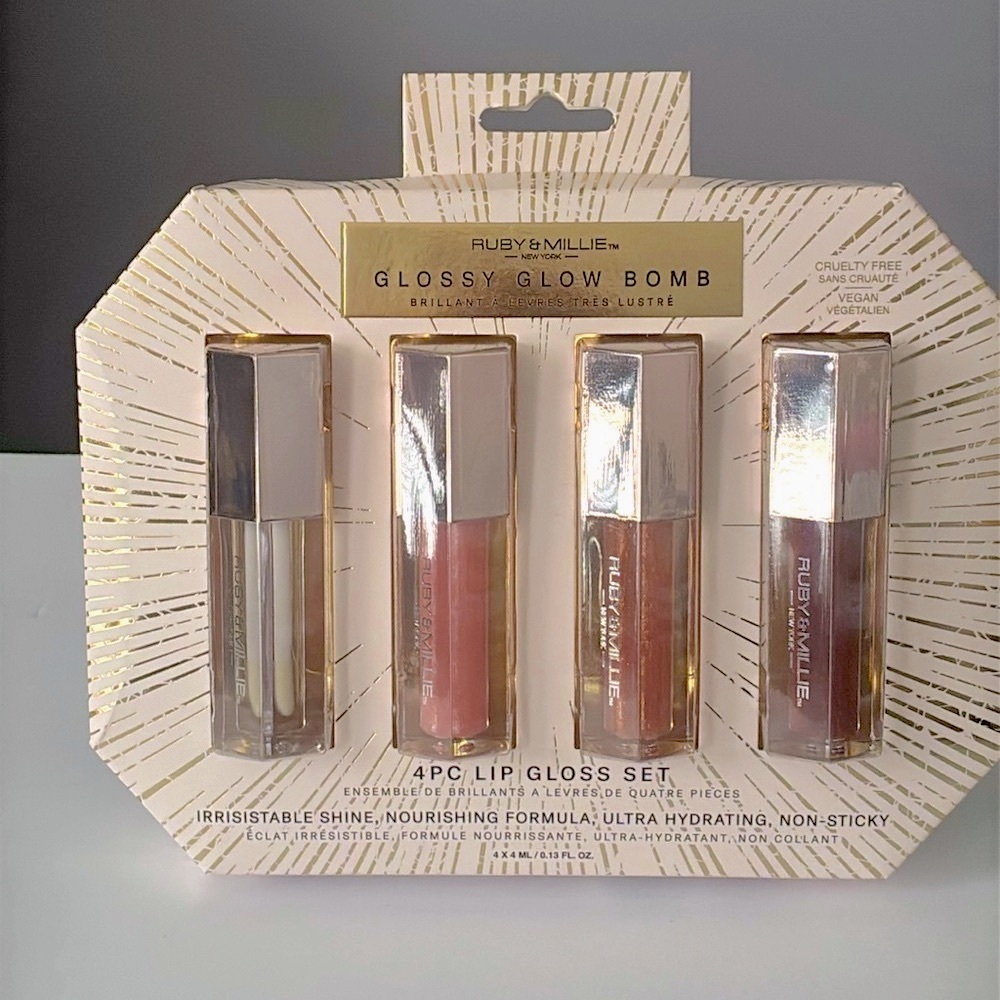 ✨Ruby & Millie New York Glossy Glow Bomb – 4 PC Lip Gloss Set